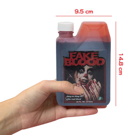 ColorMaster fake blood-vampire-costume-detail enhances gore makeup for monsters and vampires.