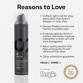ColorProof All Around Working Hair Spray layered-hair-hold demonstrates restyle readiness.
