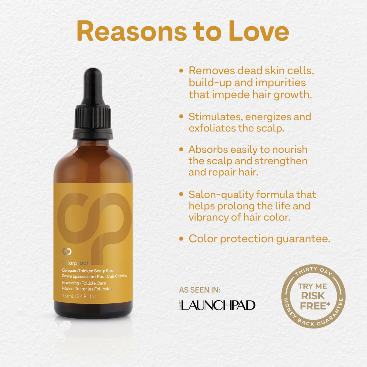 ColorProof Biorepair phytonutrient blend illustration promoting scalp vitality