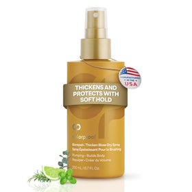 ColorProof Biorepair Thicken Blow Dry Spray bottle close-up, adds lightweight volume for fine hair.