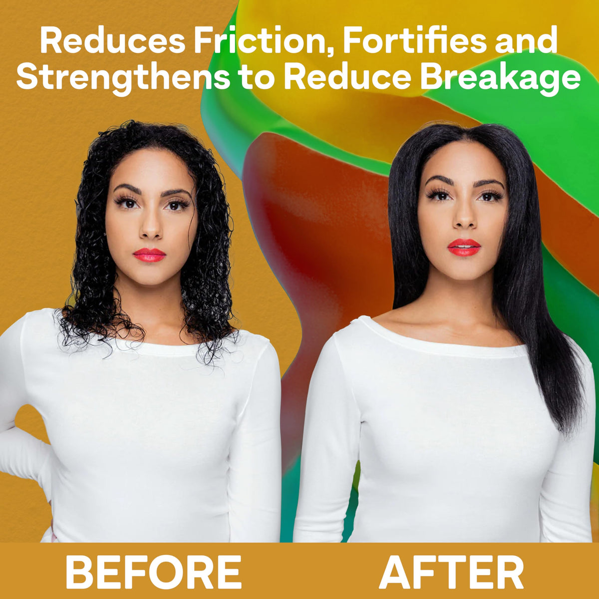 ColorProof Biorepair Thicken Blow Dry Spray in hand suggests simple daily styling.
