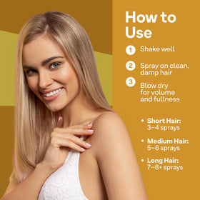 ColorProof Biorepair Thicken Blow Dry Spray mist enables quick, weightless styling.