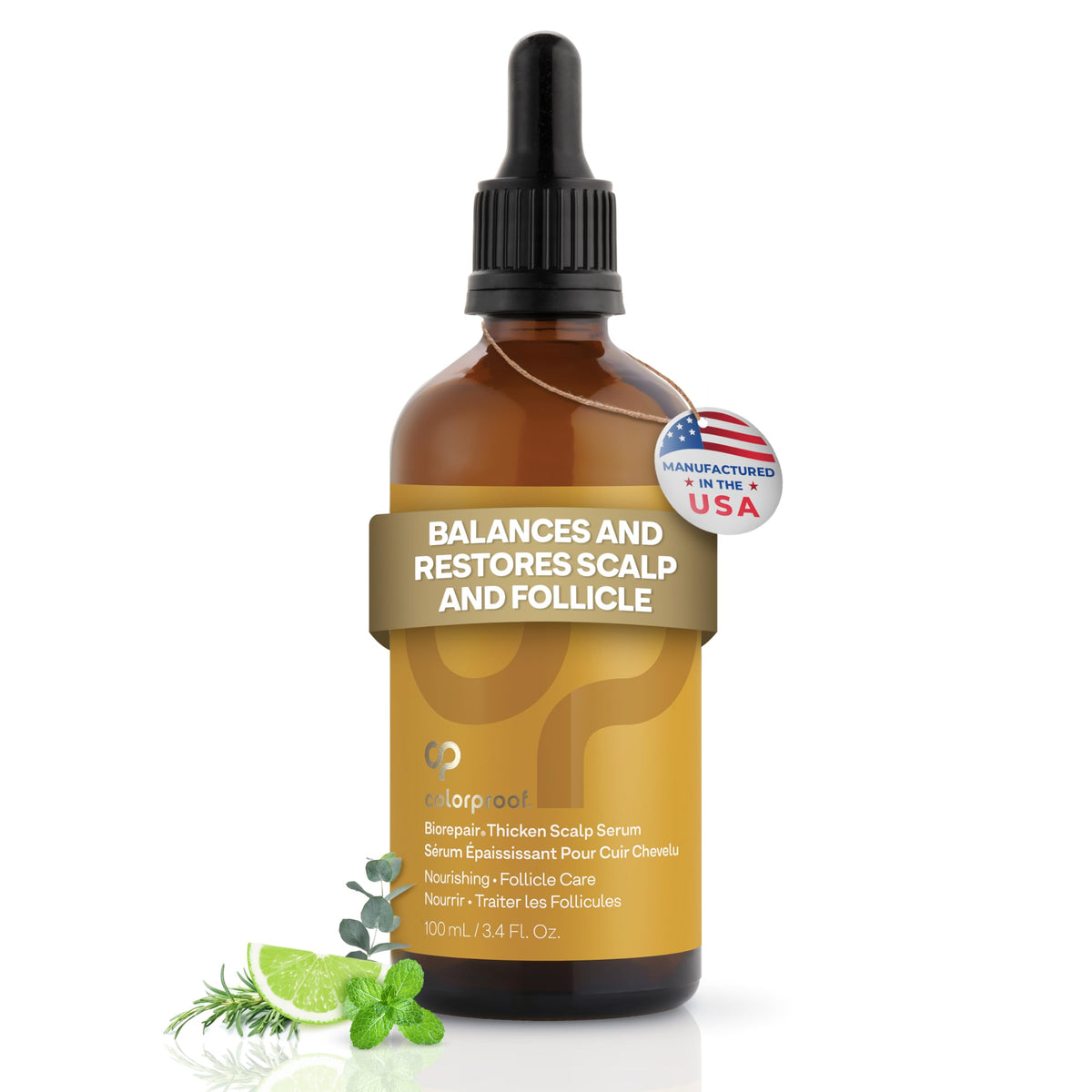 ColorProof Biorepair thickening serum bottle close-up for fuller-looking hair