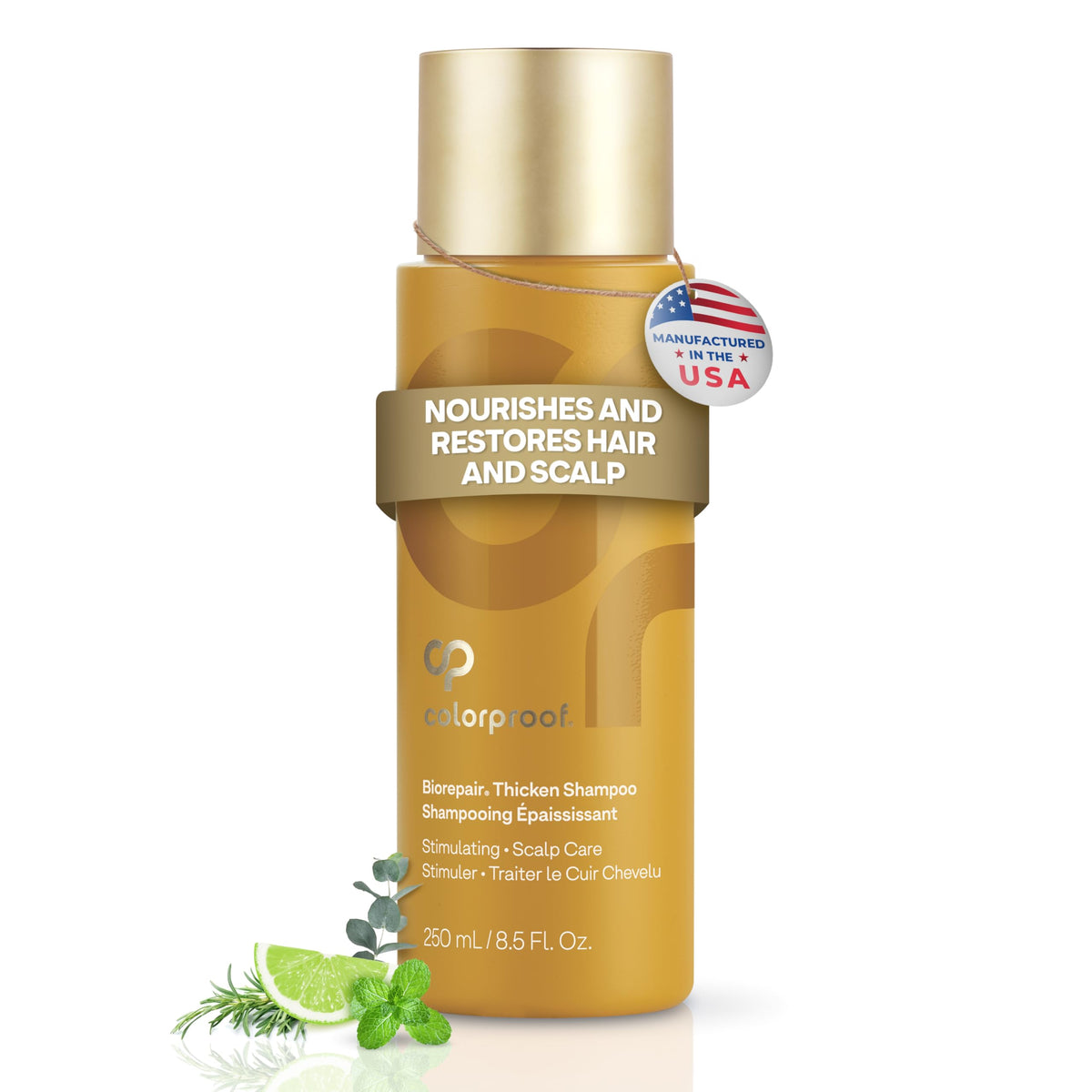 ColorProof Biorepair Thicken Shampoo bottle front view for fuller hair.