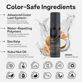 ColorProof Humidity Rx fine mist spray dispersing evenly for a frizz-free finish.