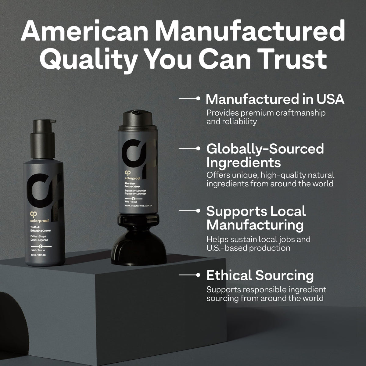 ColorProof Humidity Rx bottle close-up highlights water-repelling polymers concept.