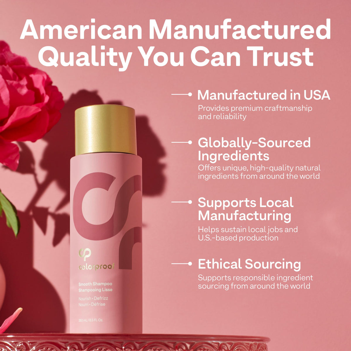 Colorproof Smooth Conditioner hair detangling application shows manageable soft results