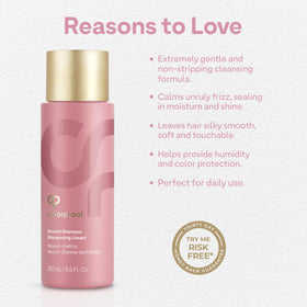 ColorProof Smooth Shampoo foam close-up highlights creamy lather and gentle cleansing