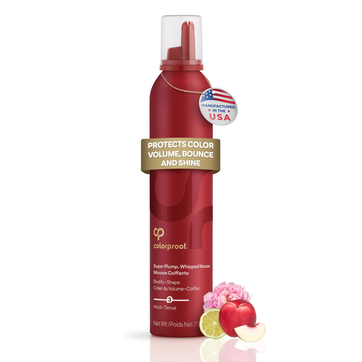 ColorProof SuperPlump bottle front highlighting color protection for vibrant hair.