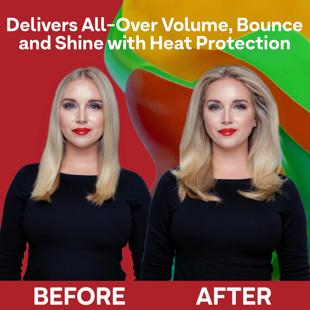 ColorProof SuperPlump hair shine closeup emphasizes healthy-looking, nourished strands.