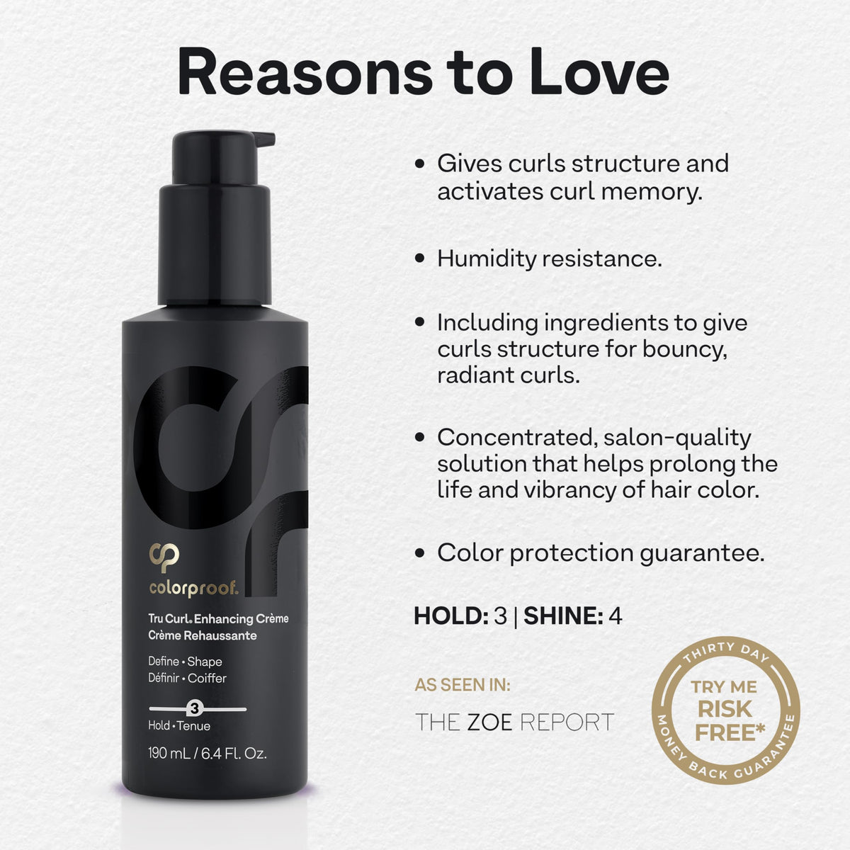 Hands applying ColorProof Crème to define curls and control frizz