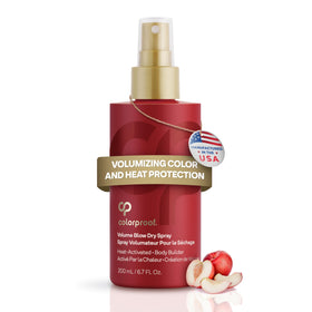ColorProof Volume Blow Dry Spray with 450°F heat protection for fuller color-treated hair.