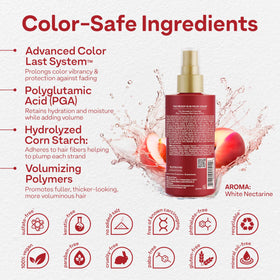 ColorProof Volume Blow Dry Spray preserves color vibrancy with Advanced Color Last System.