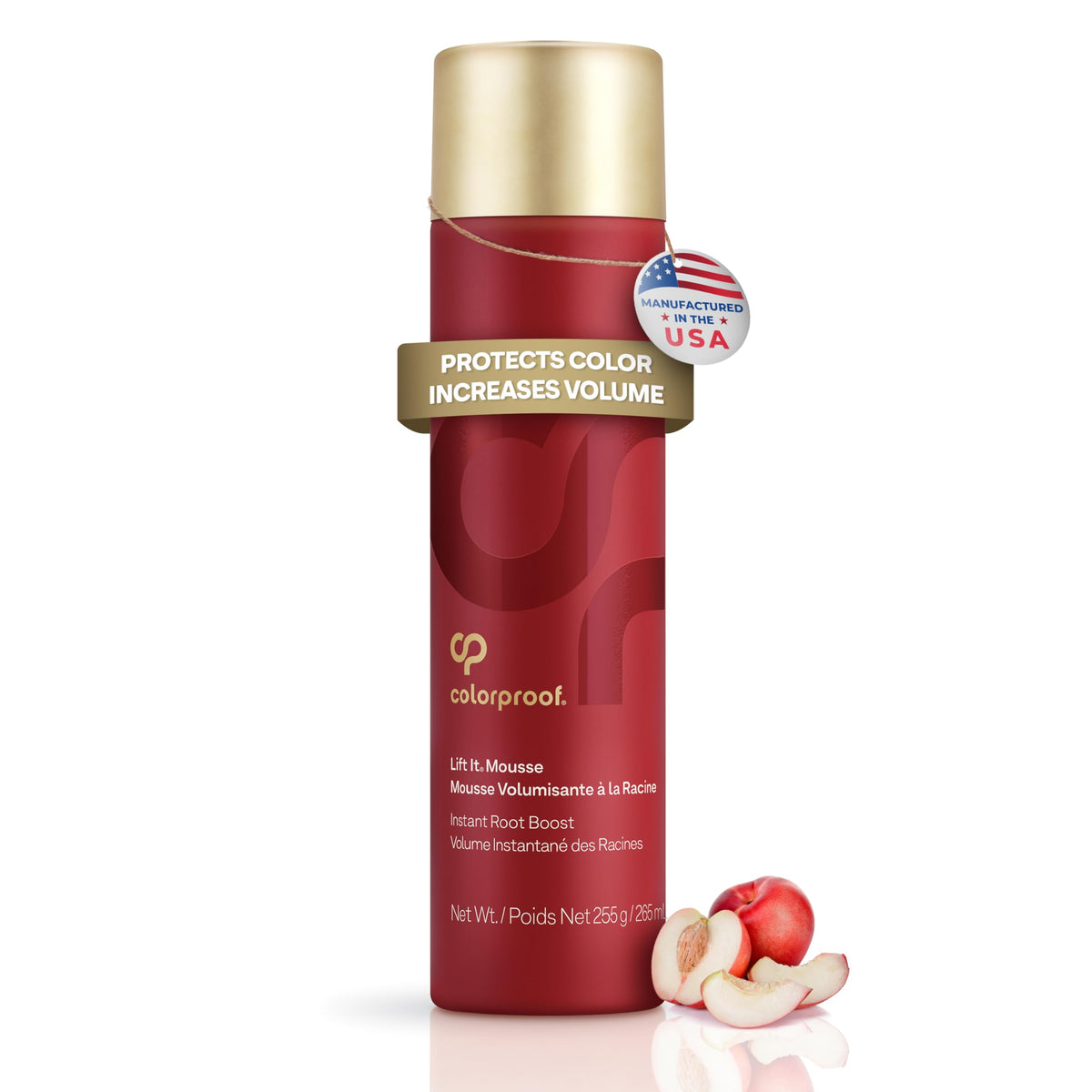ColorProof Volume Lift It Mousse bottle showing lightweight lift for all-day volume