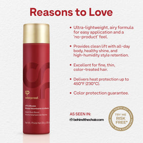 ColorProof Volume Lift It Mousse applied to damp hair in sections for easy styling