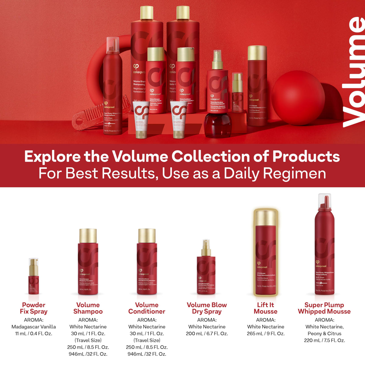 ColorProof Volume Lift It Mousse finish adds soft, touchable shine