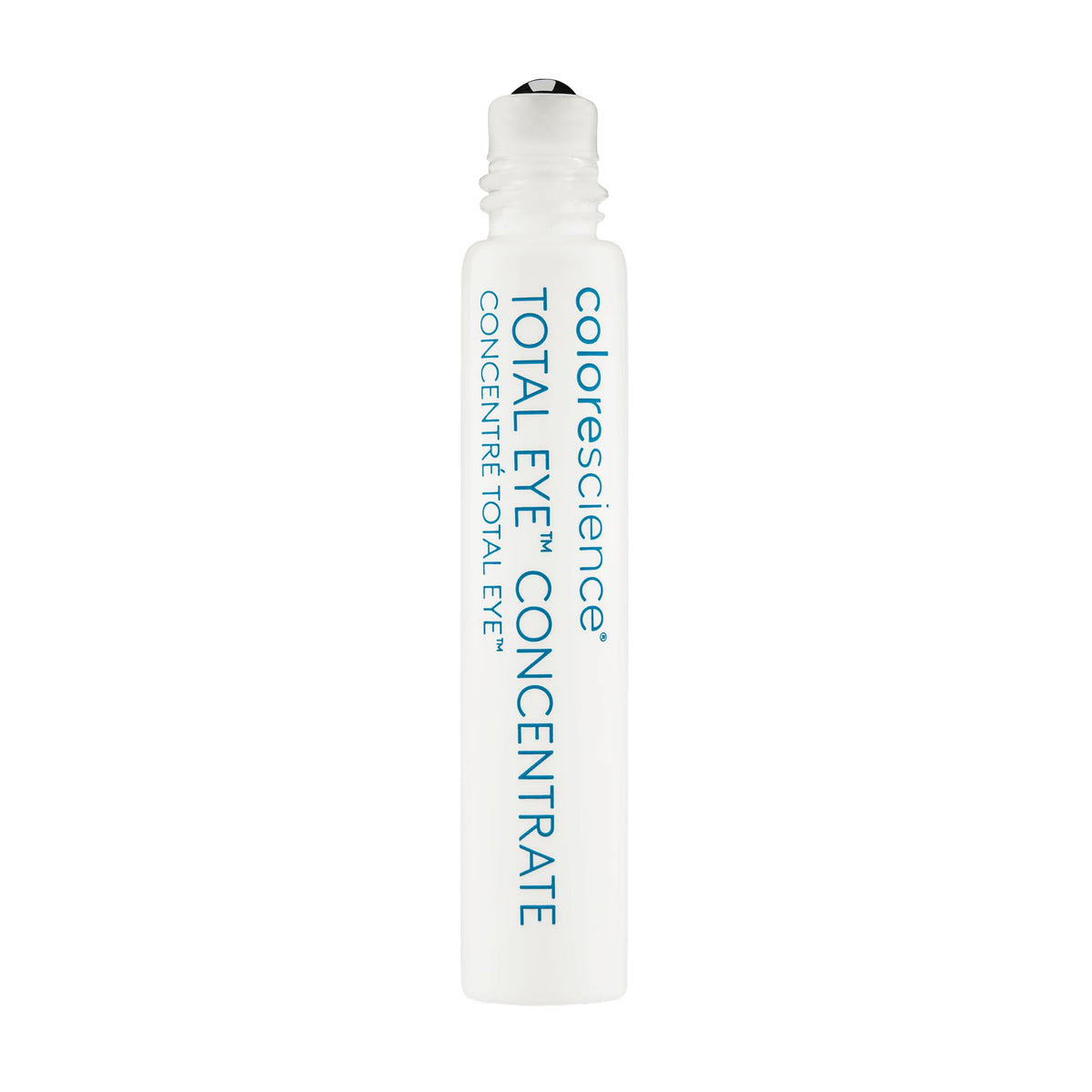 Colorscience Total Eye Concentrate Serum bottle illustrating hydration and revitalization for the eye area