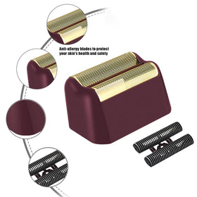 Colorski anti-collision silver foil head reduces nicks during shaved sessions.