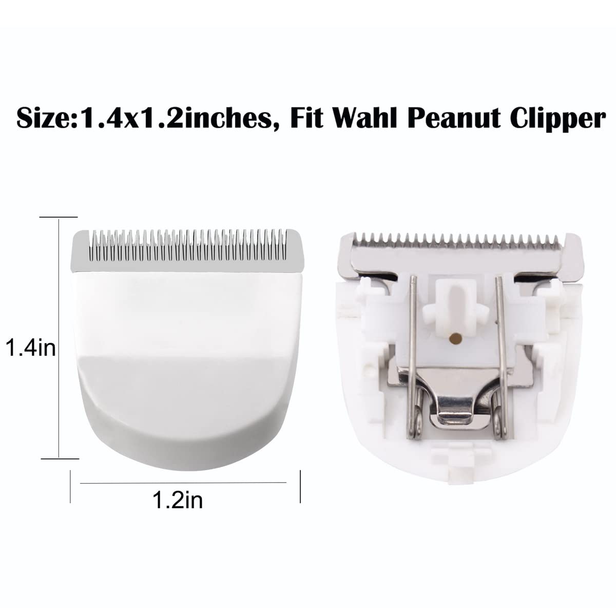 Colorski Wahl Peanut blade side view highlighting slim profile for tight spaces.