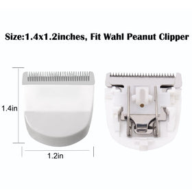 Colorski Wahl Peanut blade side view highlighting slim profile for tight spaces.