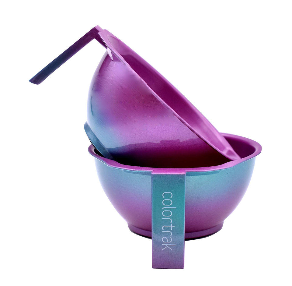 Colortrak Aurora bowls with stackable design for tidy color work.