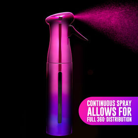 Colortrak Luminous Spray Bottle showing easy pump action for reduced hand fatigue.