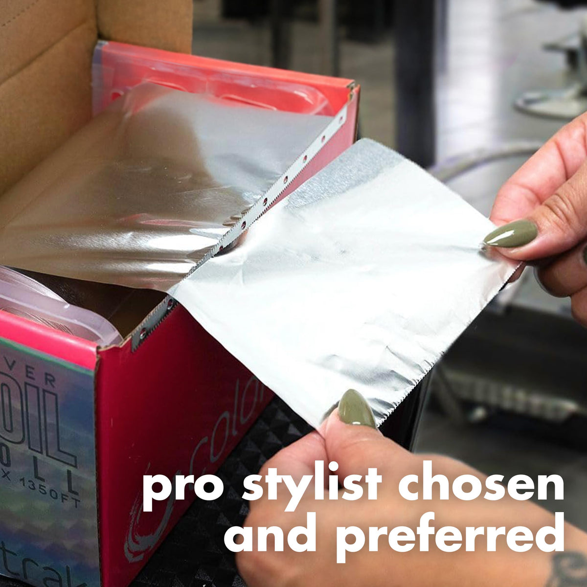 Colortrak professional foil on-the-go for color work in salons or home studios.