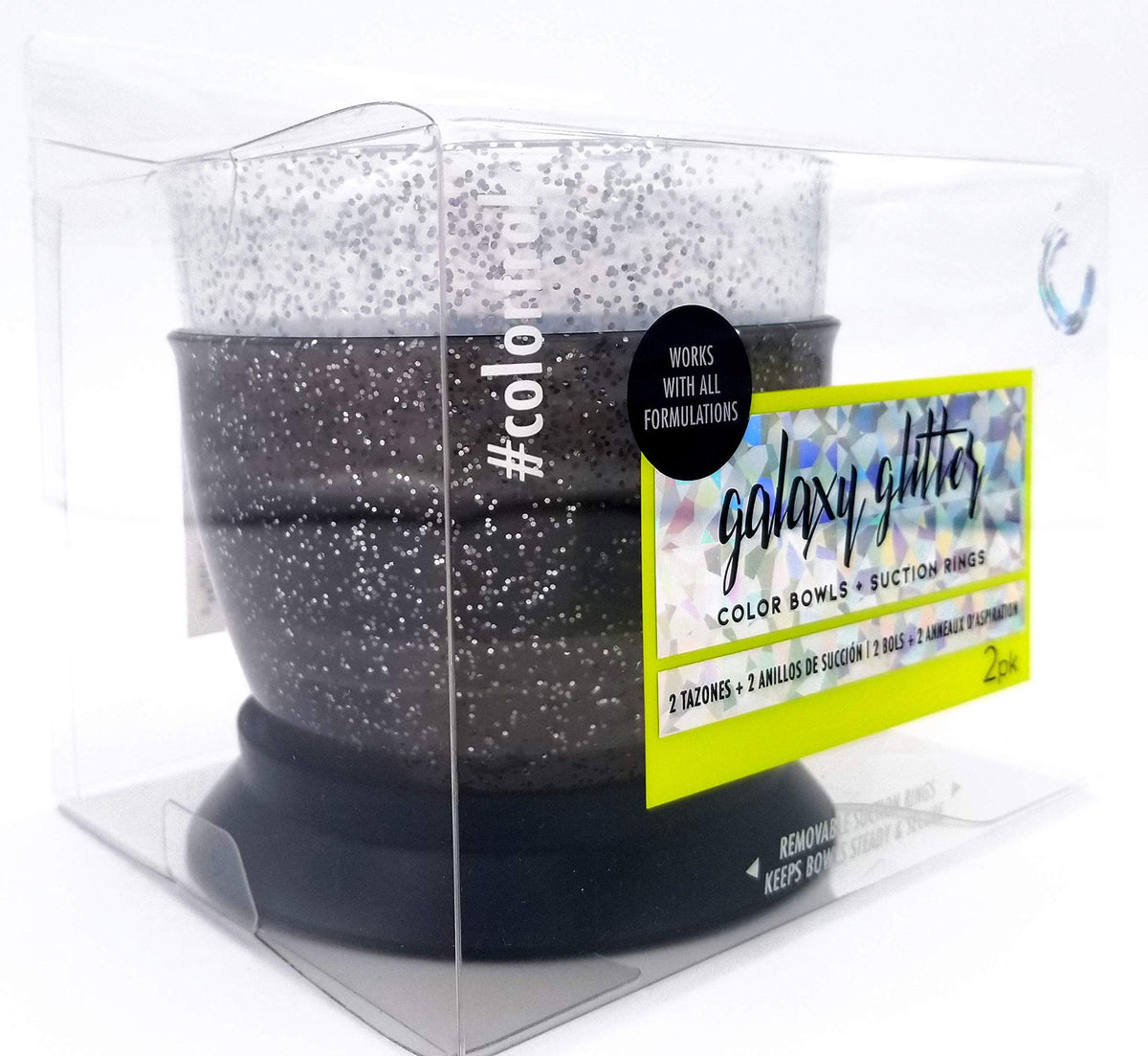 Colortrak Galaxy Glitter Bowls suit on-the-go salon setups