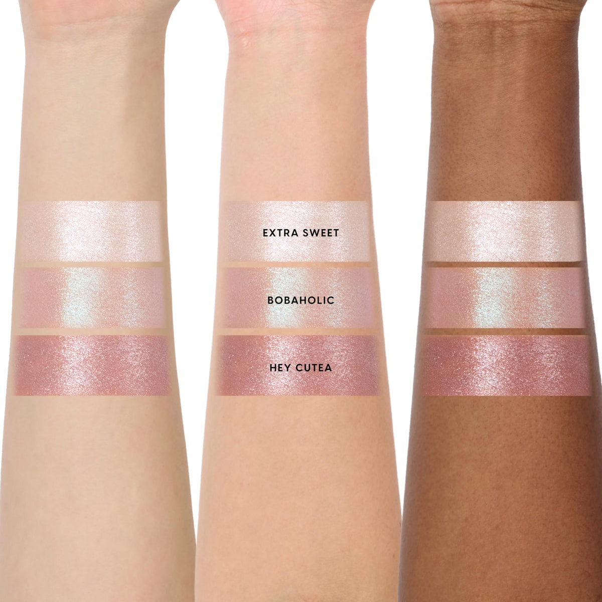 ColourPop Extra Sweet swatch highlights soft silver shimmer for luminous lids