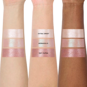ColourPop Extra Sweet swatch highlights soft silver shimmer for luminous lids