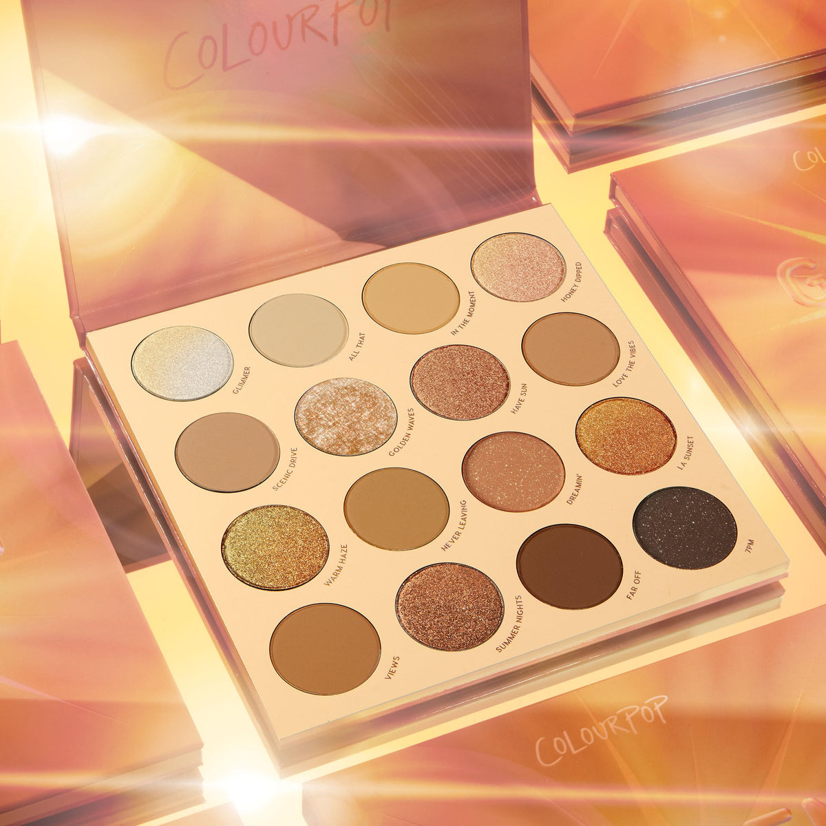 ColourPop Golden Hour palette easy to blend with brushes or fingertips.