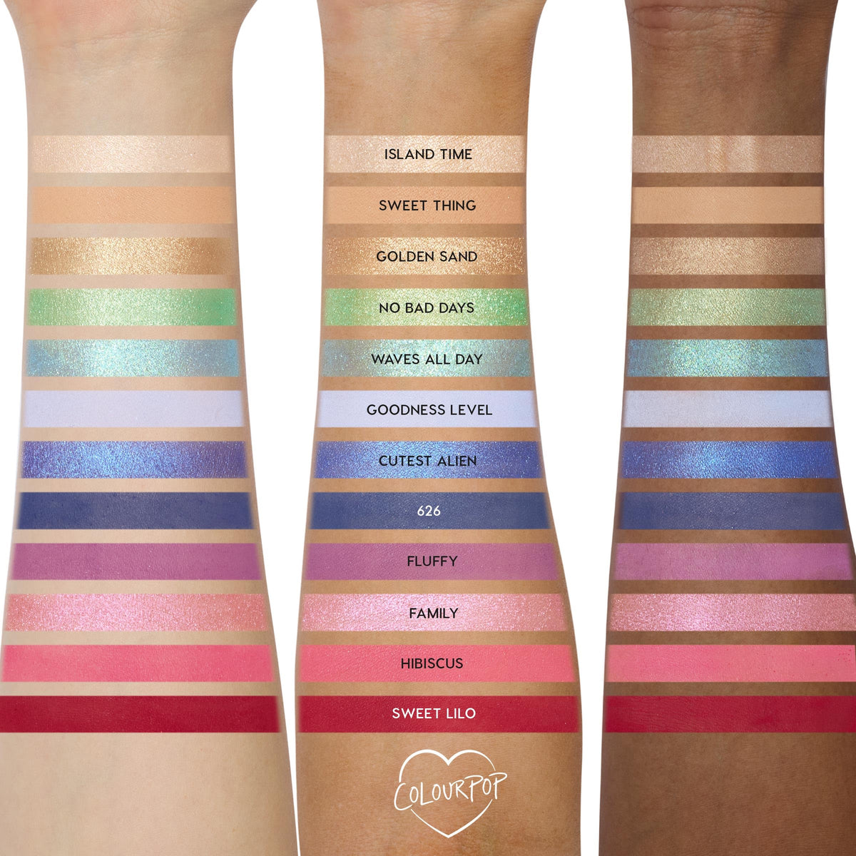 ColourPop Stitch Beach Dreamin’ compact layout supports easy, on-the-go application