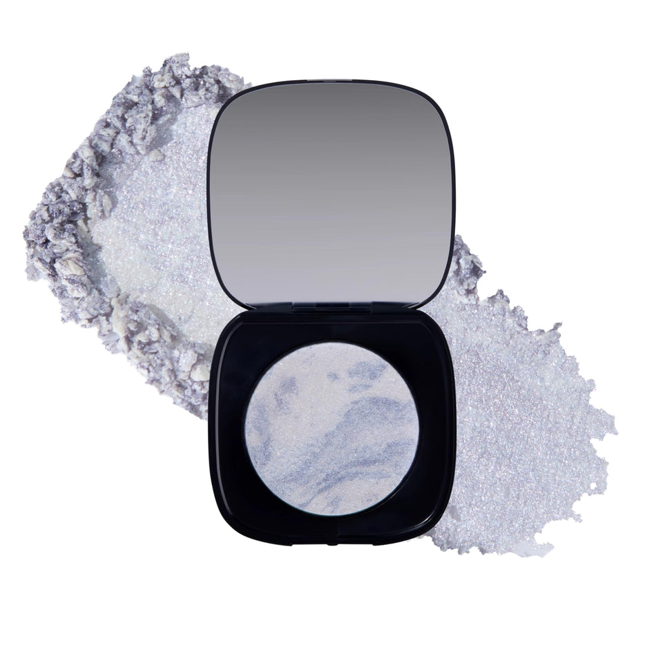 ColourPop Twilight Eclipse highlighter swatch shows silvery opal glow for daytime radiance