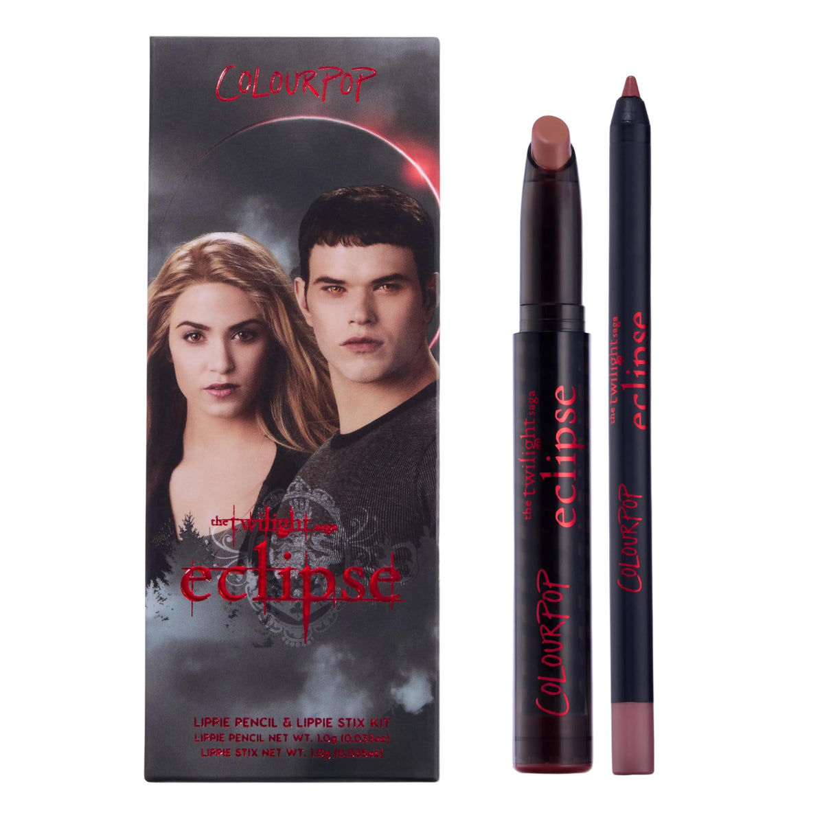 ColourPop Twilight Eclipse Lip Kit open pack for pinky-nude versatility.