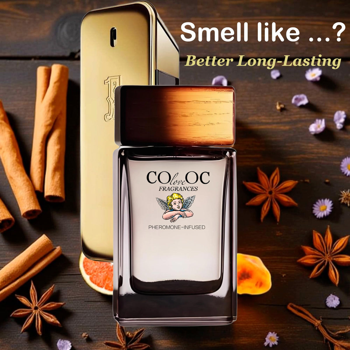 Cupiette base notes of leather, amber, patchouli, and musk for masculine depth.