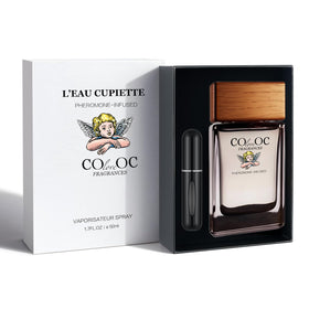 COLOVEOC Cupiette bottle front, premium pheromone-infused cologne for confident daily wear.