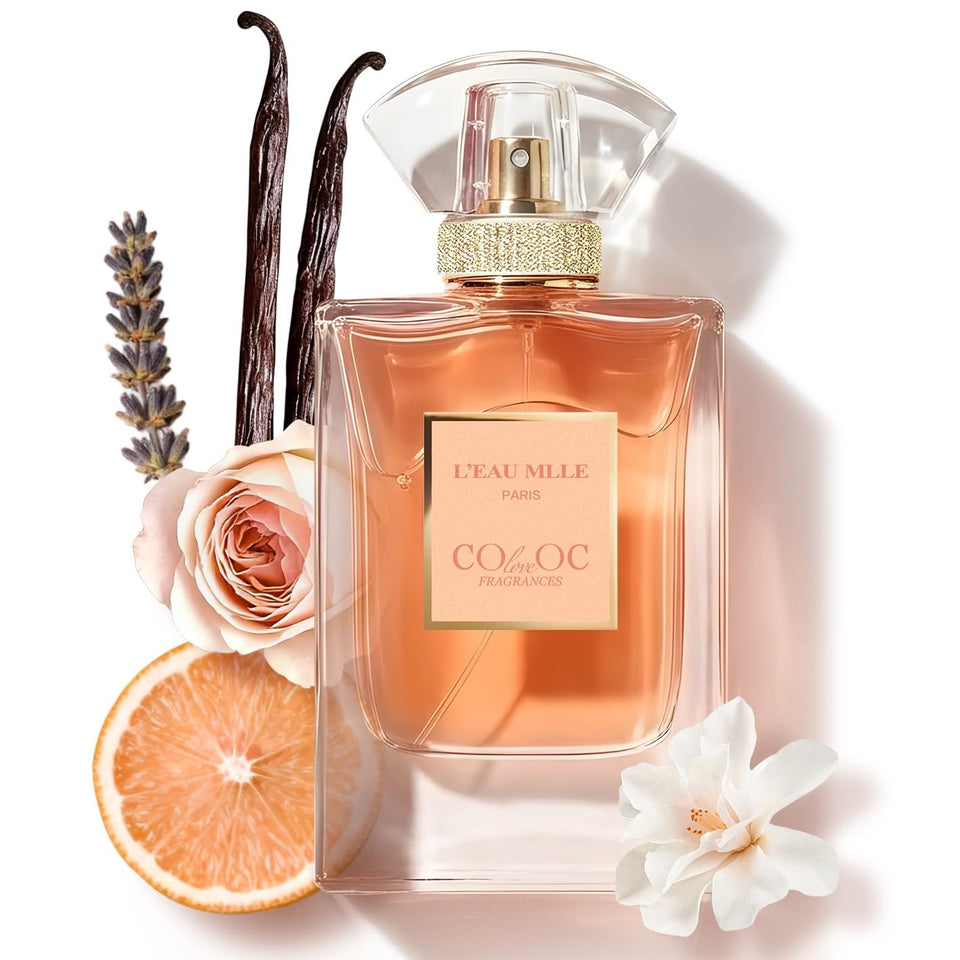 COLOVEOC Fragrances L'EAU MLLE Paris bottle shown with crystal-clear finish for gifting