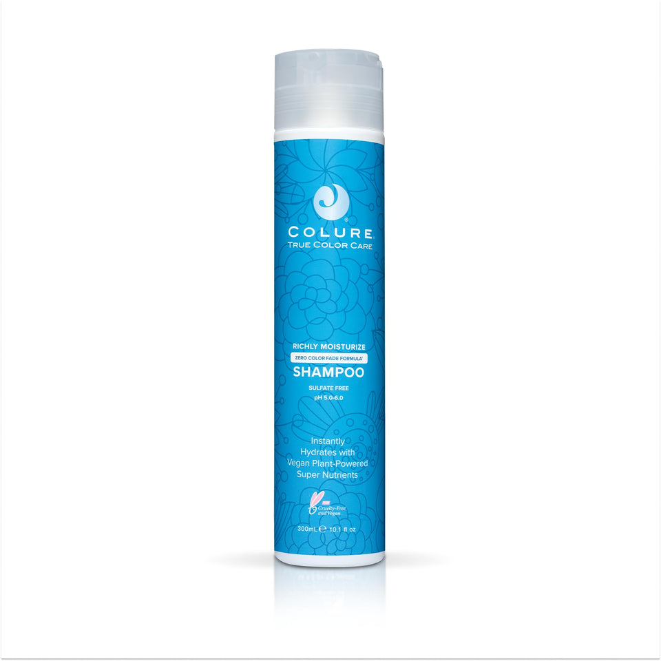 COLURE Richly Moisturize Shampoo bottle-front shows hydrating formula for color-treated hair.