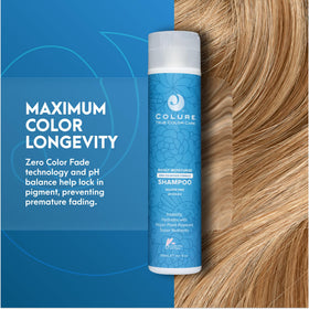 COLURE Richly Moisturize Shampoo foamy-lather demonstrates gentle cleansing without color fade.