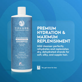 COLURE Richly Moisturize Shampoo lather demonstrates gentle cleansing that preserves color vitality.