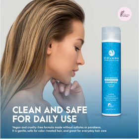 COLURE Richly Moisturize Shampoo pump-dispenser suggests easy daily application.