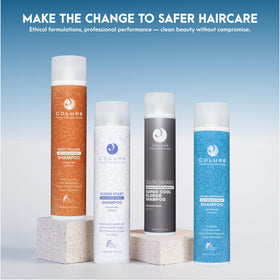COLURE Richly Moisturize Shampoo scalp-close shows clean, refreshed roots and moisture balance.