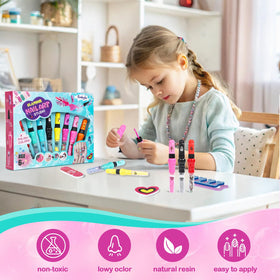 Combaybe kids nail art studio setup encourages imagination and fine motor practice