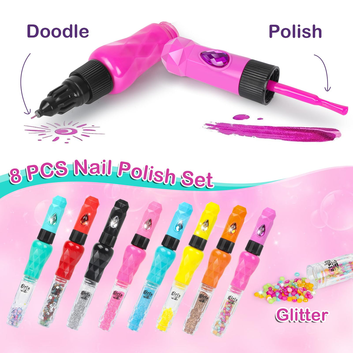 Combaybe non-toxic nail polish colors kit supports safe, imaginative crafting