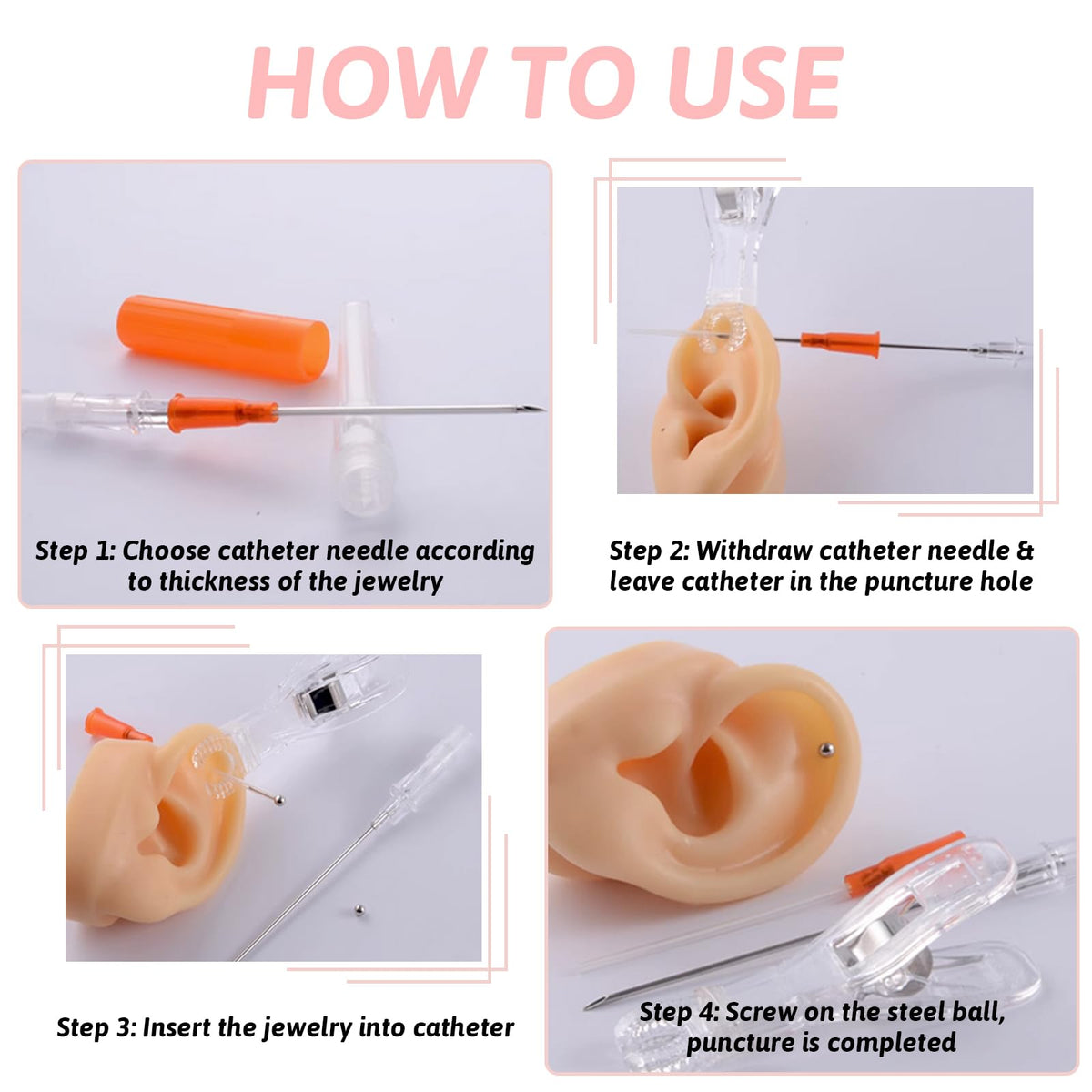 Beveled hollow tip on Combofix needles guides smooth placement.