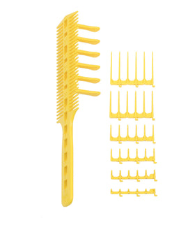 CombPal scissor clipper over comb yellow front view for easy at-home trims.