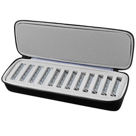 Comecase grooming clipper blade case front view showing compact protective shell for blades