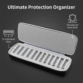 Comecase grooming clipper blade case open interior revealing foam slots for organization