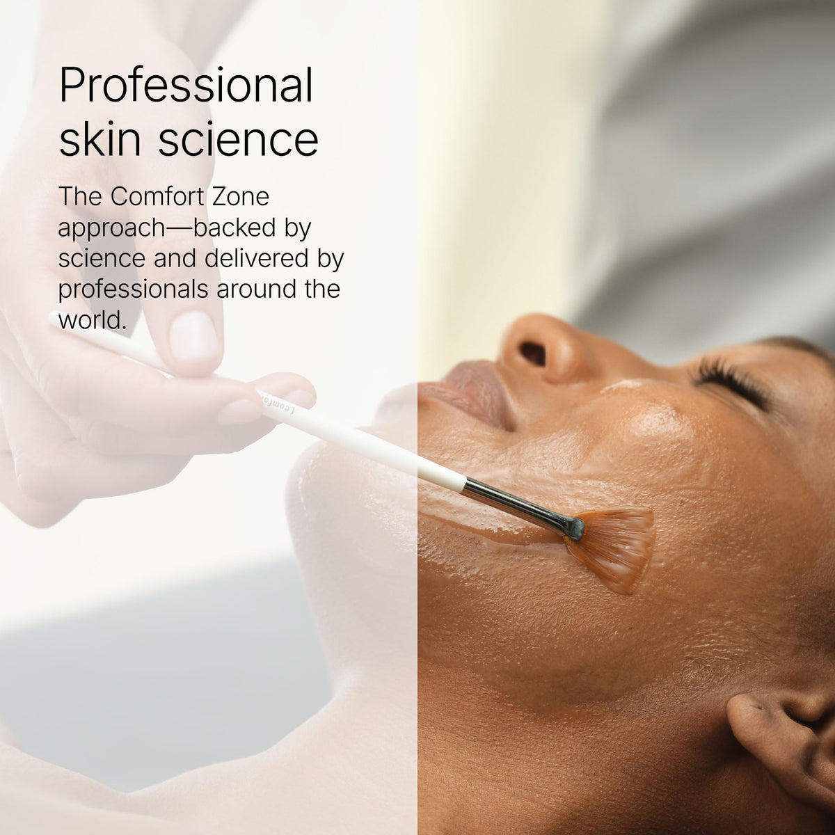 Dewy skin glow after application suggests immediate comfort and radiance.