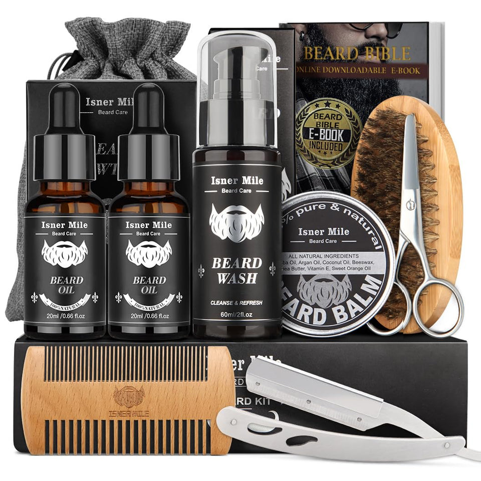 Comfy Mate Isner Mile beard kit packaging shows gift-ready presentation